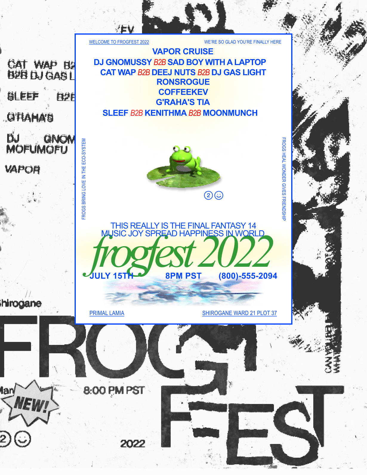 frogfest lineup promotional poster